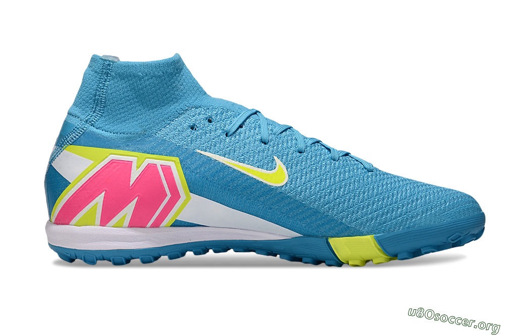 Nike Air Zoom Mercurial Superfly 10 Elite TF Football Shoes - Jade/Yellow/White 7