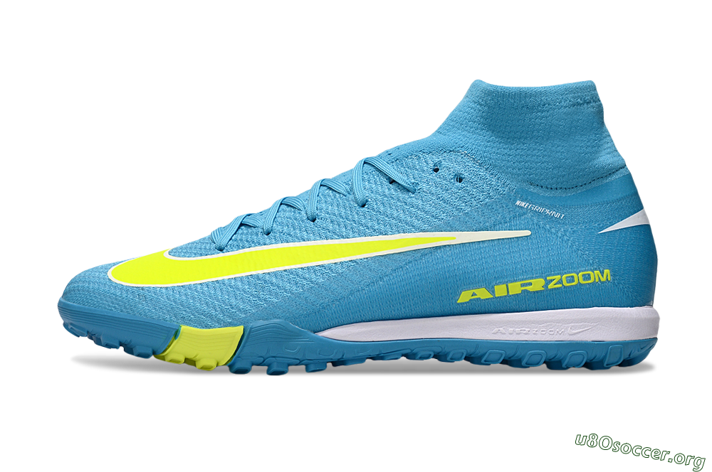 Nike Air Zoom Mercurial Superfly 10 Elite TF Football Shoes - Jade/Yellow/White 3