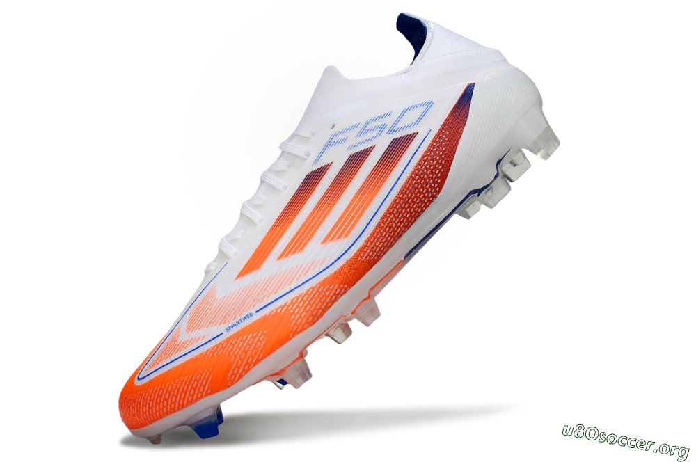 Adidas F50 Elite FG Football Boots - White/Red/Blue 5