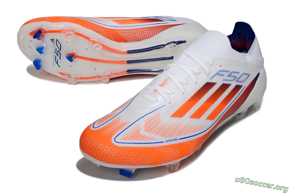 Adidas F50 Elite FG Football Boots - White/Red/Blue 0