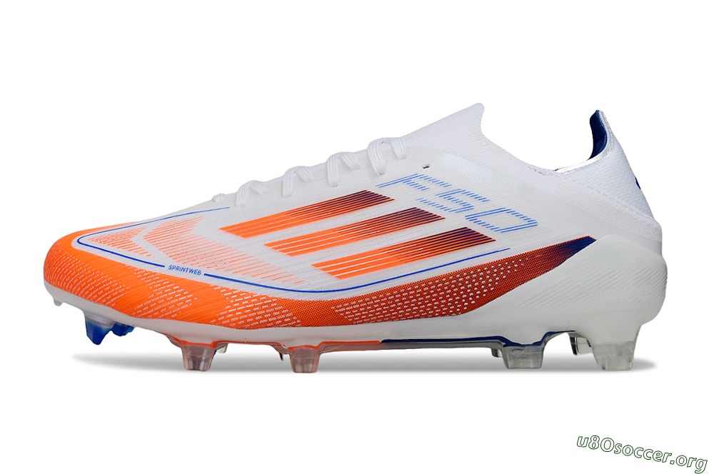 Adidas F50 Elite FG Football Boots - White/Red/Blue 3
