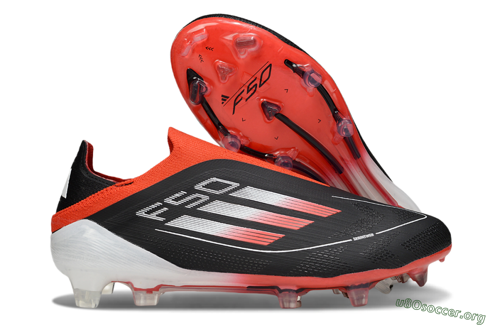 Adidas F50 Elite Laceless FG Football Boots - Black/Red/White 2