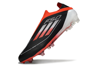 Adidas F50 Elite Laceless FG Football Boots - Black/Red/White