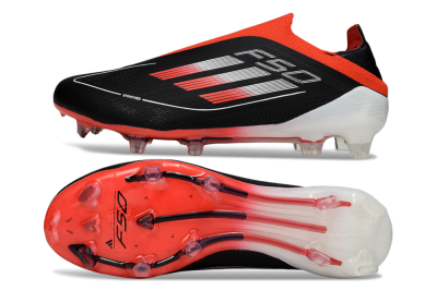 Adidas F50 Elite Laceless FG Football Boots - Black/Red/White