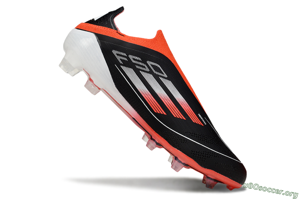 Adidas F50 Elite Laceless FG Football Boots - Black/Red/White 4