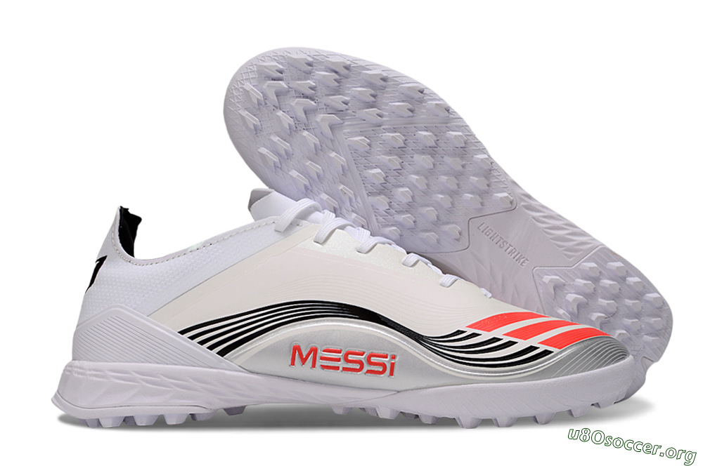 Adidas F50 Elite TF Football Shoes - Beige/Red/Black 2