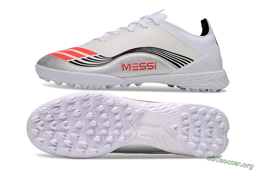 Adidas F50 Elite TF Football Shoes - Beige/Red/Black 1