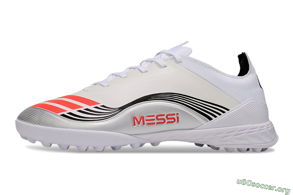 Adidas F50 Elite TF Football Shoes - Beige/Red/Black 3