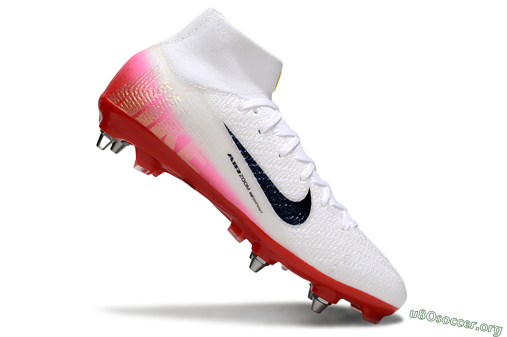 Nike Air Zoom Mercurial Superfly 10 Elite SG Football Boots - White/Black/Red 4