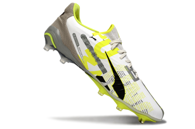 Puma King Ultimate AG Football Boots - White/Silver/Yellow