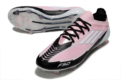 Messi x Adidas F50 Elite FG Football Boots - Pink/Black/Whtie