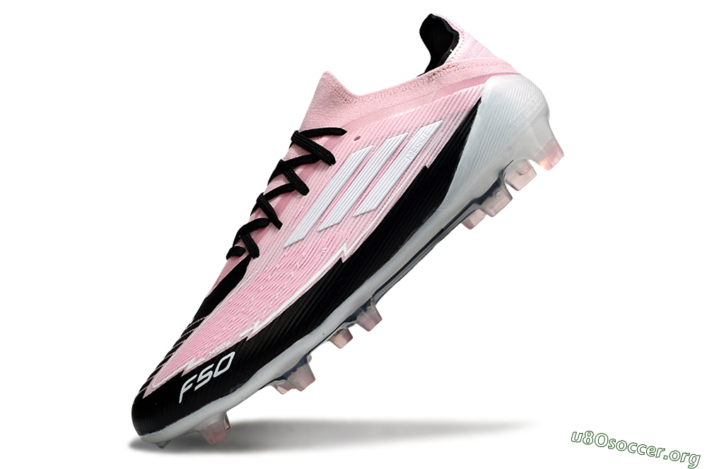 Messi x Adidas F50 Elite FG Football Boots - Pink/Black/Whtie 5