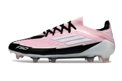 Messi x Adidas F50 Elite FG Football Boots - Pink/Black/Whtie
