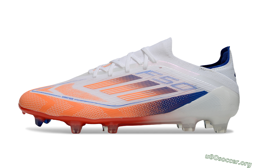 Adidas F50 Elite FG Football Boots - White/Red/Blue 3