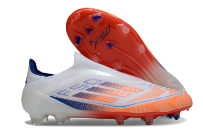 Adidas F50 Elite Laceless FG Football Boots - White/Red/Blue