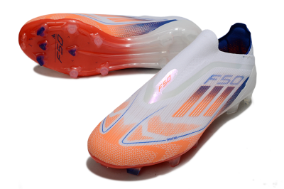 Adidas F50 Elite Laceless FG Football Boots - White/Red/Blue