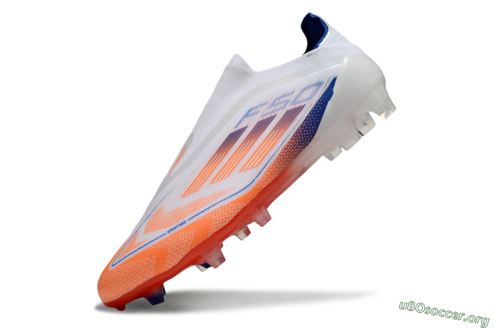 Adidas F50 Elite Laceless FG Football Boots - White/Red/Blue 5