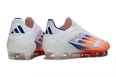 Adidas F50 Elite Laceless FG Football Boots - White/Red/Blue
