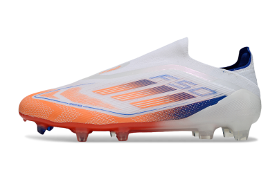 Adidas F50 Elite Laceless FG Football Boots - White/Red/Blue