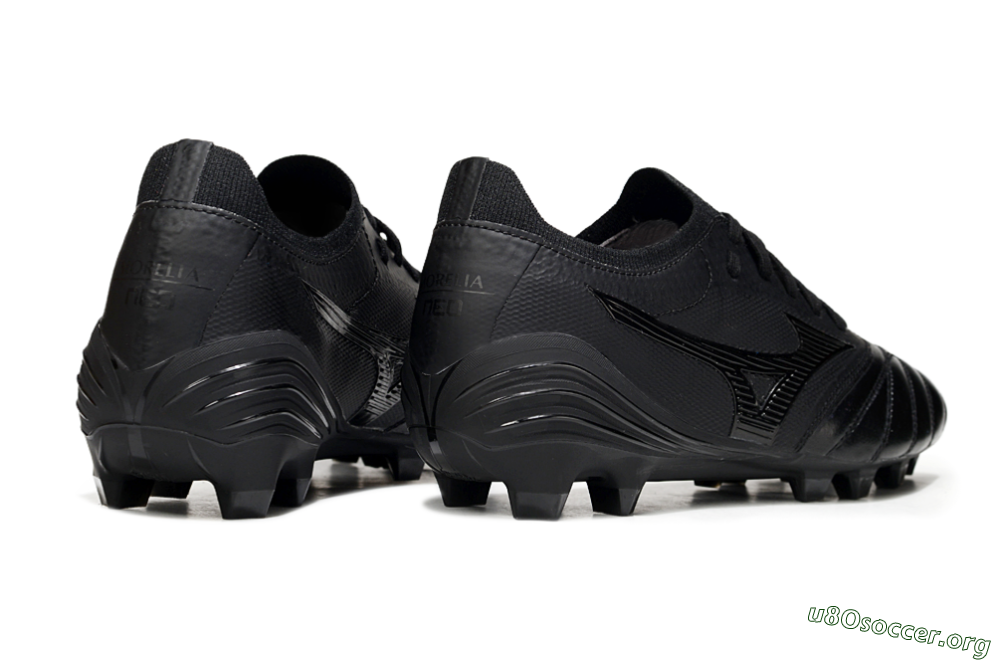 Mizuno Morelia Neo 4 FG Football Boots - Black/Black/Black 6