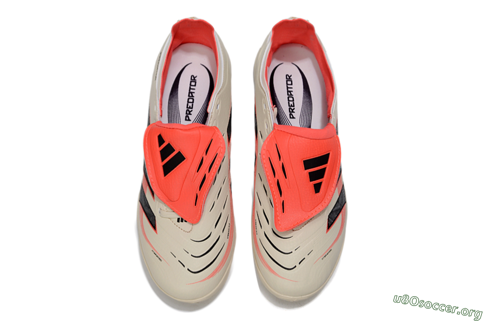 Adidas Predator Elite Foldover Tongue TF Football Shoes - Beige/Black/Red 4