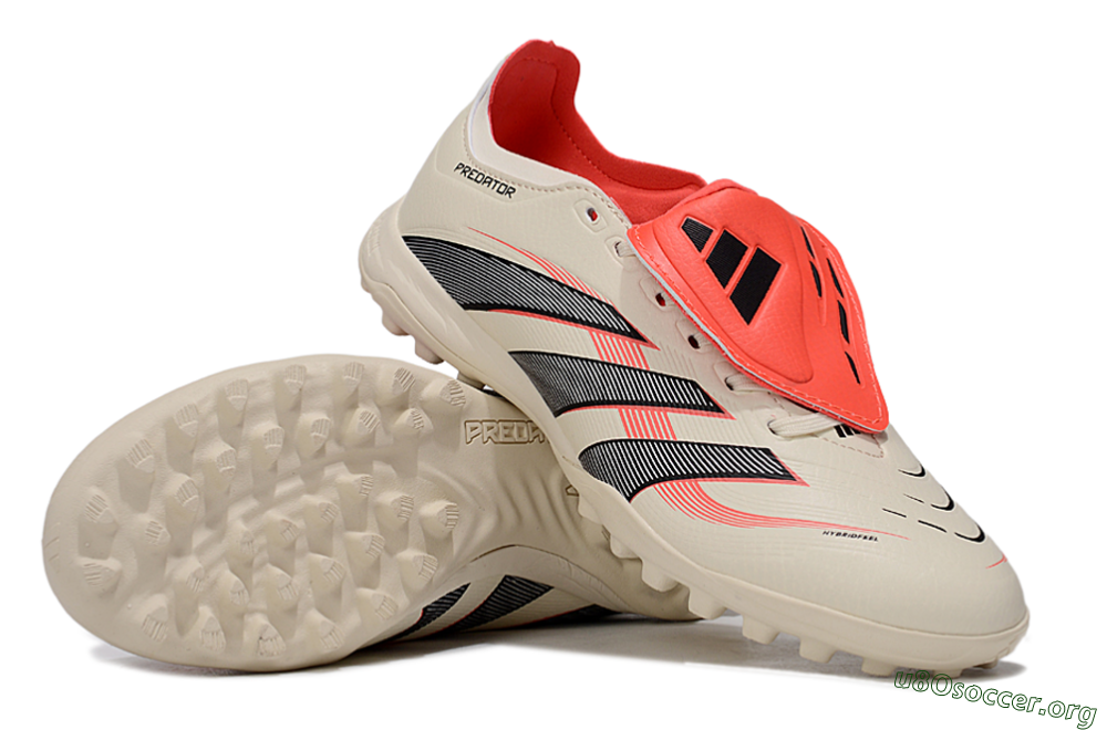 Adidas Predator Elite Foldover Tongue TF Football Shoes - Beige/Black/Red 0
