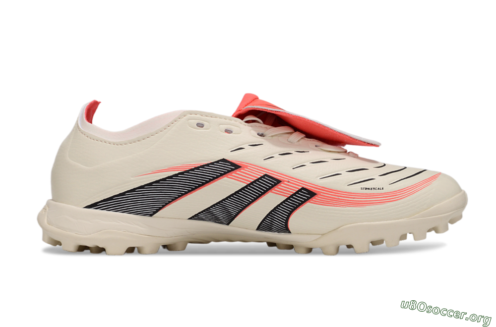 Adidas Predator Elite Foldover Tongue TF Football Shoes - Beige/Black/Red 7