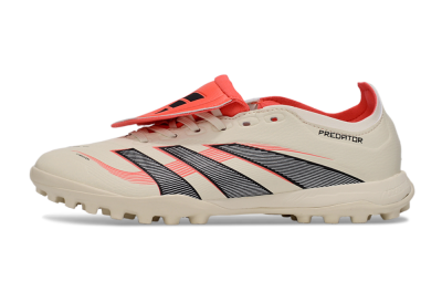 Adidas Predator Elite Foldover Tongue TF Football Shoes - Beige/Black/Red