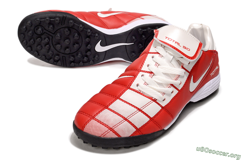 Nike Total 90 III TF Football Shoes - White/Red/Black 0