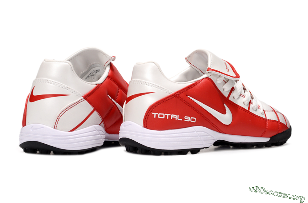 Nike Total 90 III TF Football Shoes - White/Red/Black 7