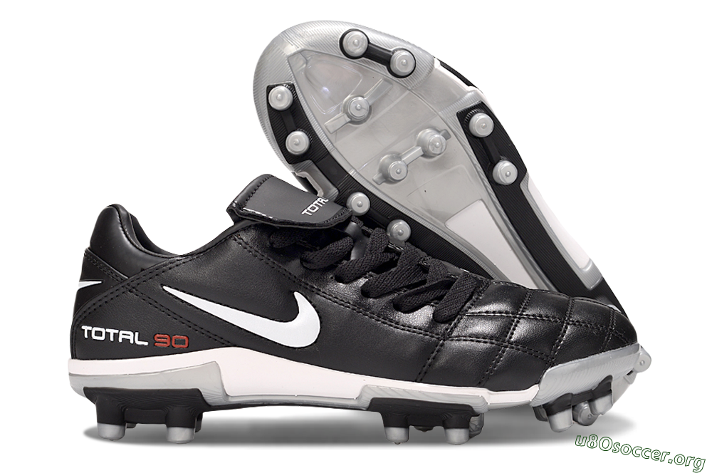 Nike Total 90 III FG Football Boots - Black/White/Red 2