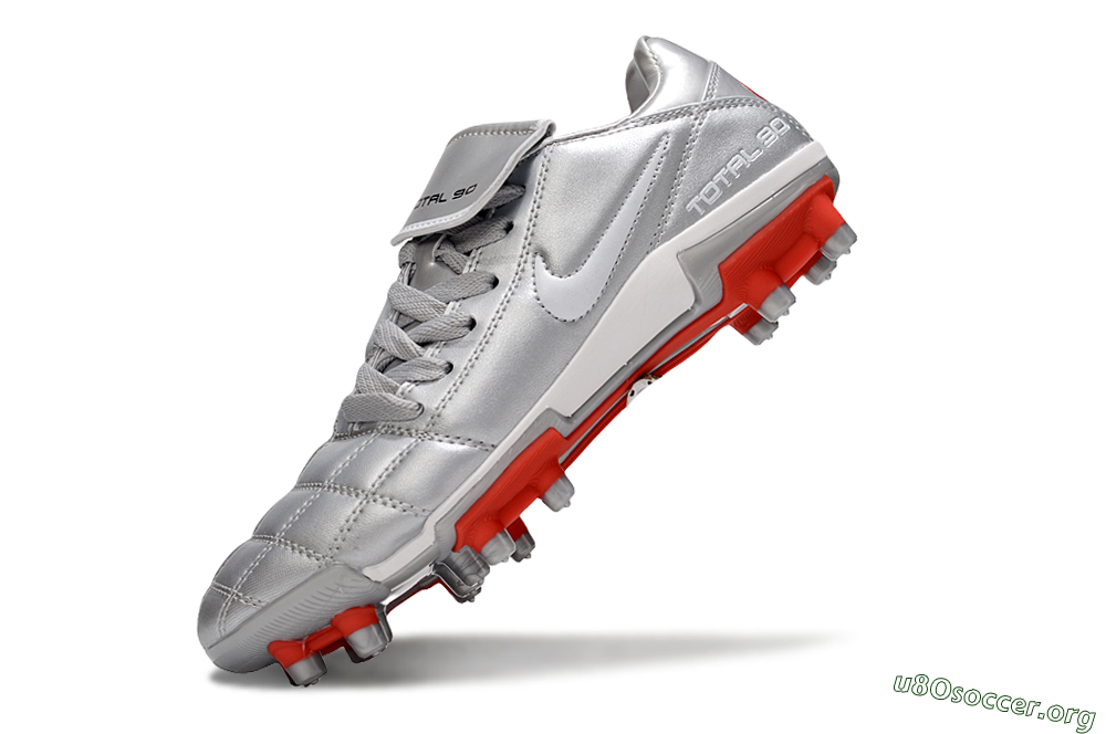 Nike Total 90 III FG Football Boots - Silver/White/Red 6