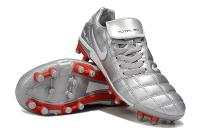 Nike Total 90 III FG Football Boots - Silver/White/Red