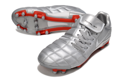 Nike Total 90 III FG Football Boots - Silver/White/Red