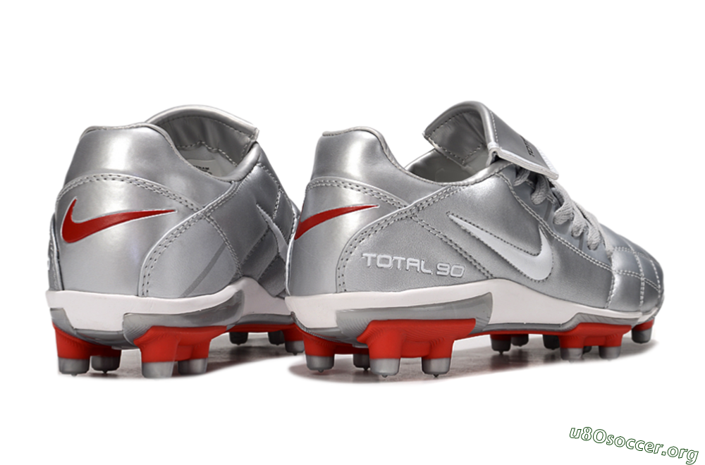 Nike Total 90 III FG Football Boots - Silver/White/Red 7