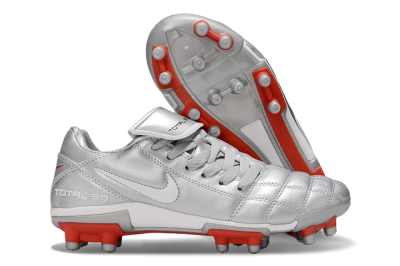 Nike Total 90 III FG Football Boots - Silver/White/Red