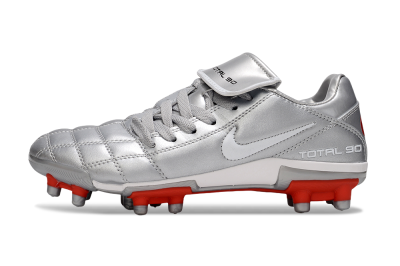 Nike Total 90 III FG Football Boots - Silver/White/Red