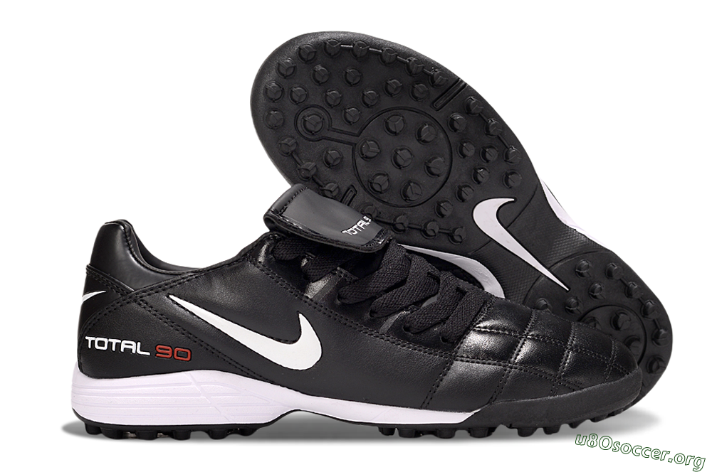 Nike Total 90 III TF Football Shoes - Black/White/Red 2
