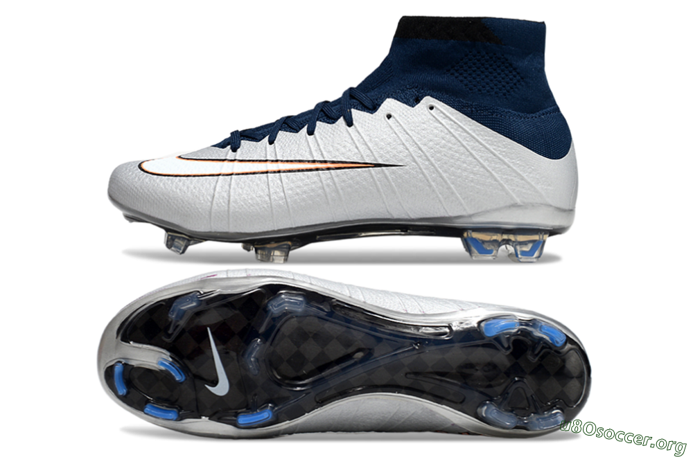 Nike Mercurial Superfly 4 Elite FG Football Boots - Silver/Blue/Yellow 1