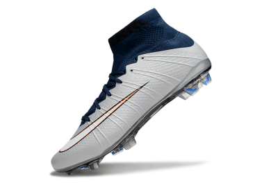 Nike Mercurial Superfly 4 Elite FG Football Boots - Silver/Blue/Yellow
