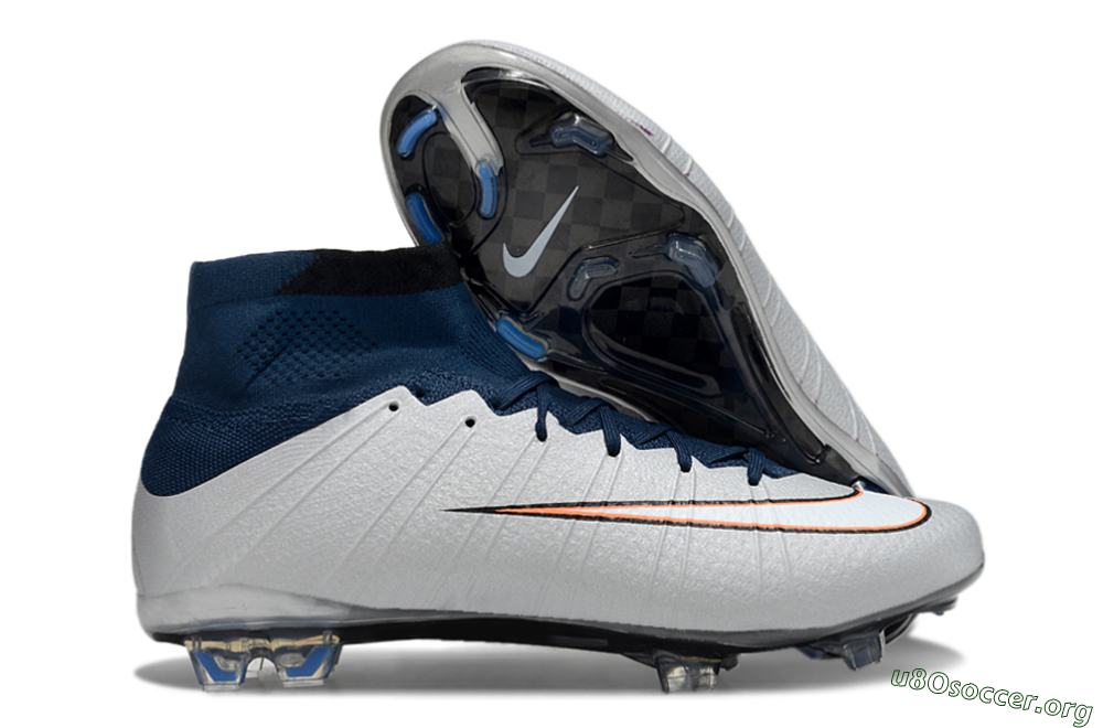 Nike Mercurial Superfly 4 Elite FG Football Boots - Silver/Blue/Yellow 2