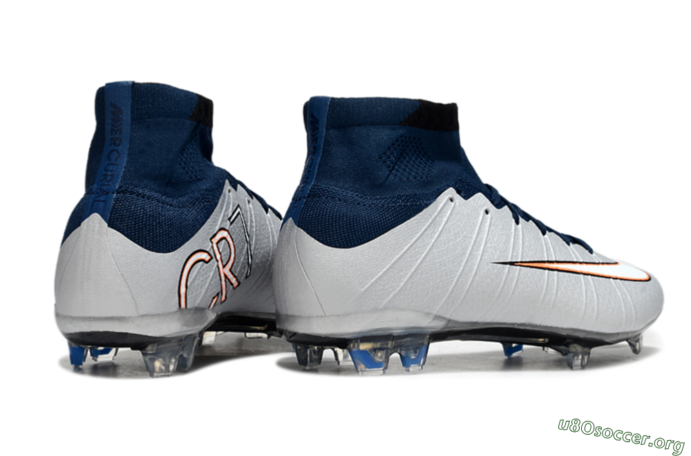 Nike Mercurial Superfly 4 Elite FG Football Boots - Silver/Blue/Yellow 6