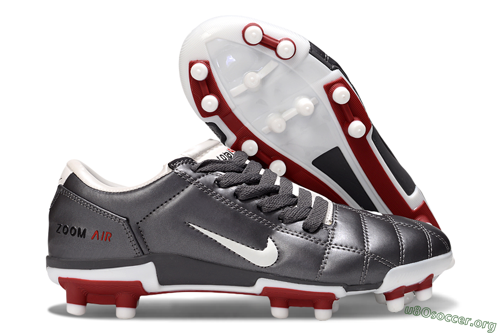 Nike Air Zoom Total 90 III FG Football Boots - Silver/White/Red 2