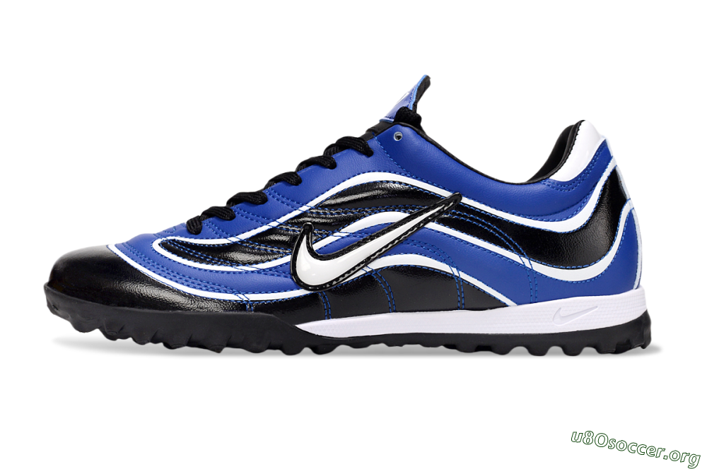Nike Mercurial R9 TF Football Shoes - Black/Blue/White 3