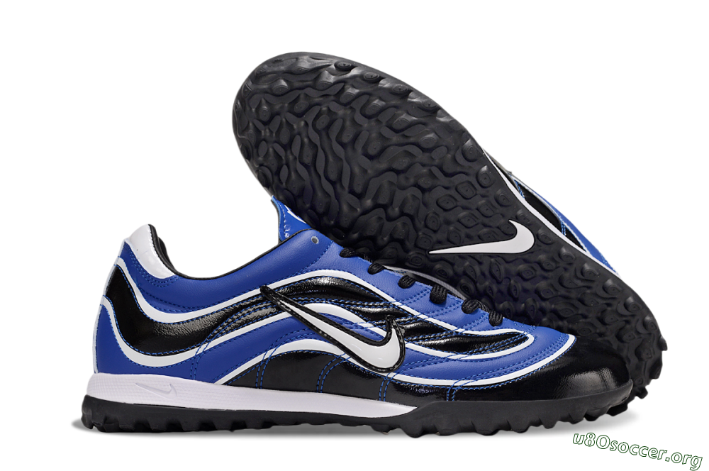 Nike Mercurial R9 TF Football Shoes - Black/Blue/White 2