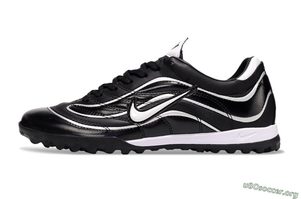 Nike Mercurial R9 TF Football Shoes - Black/White 3
