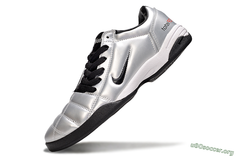 Nike Total 90 III IC Football Shoes - Silver/Black/White 6