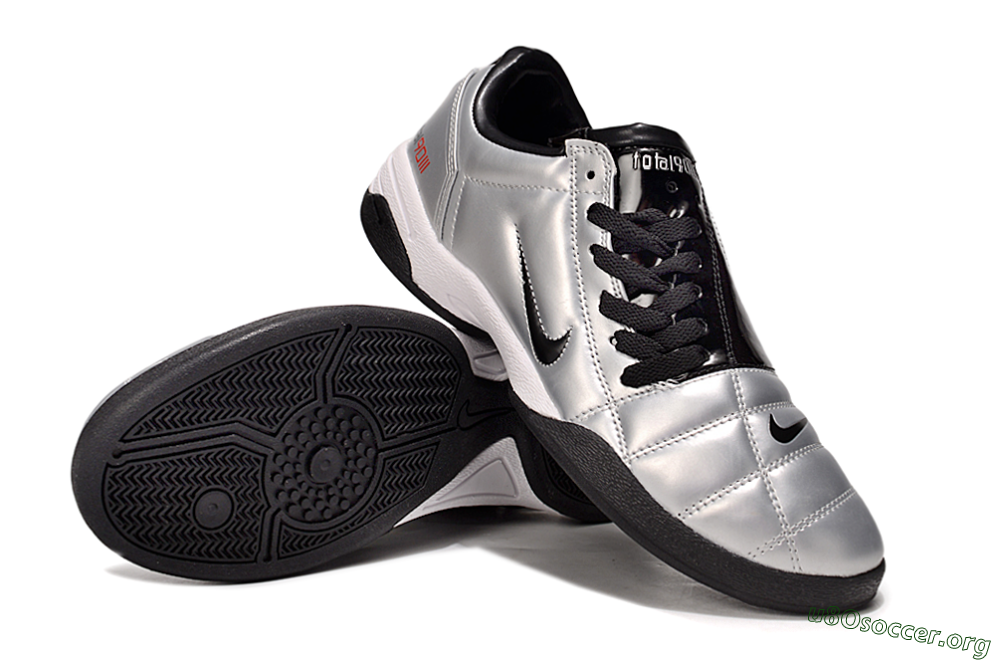 Nike Total 90 III IC Football Shoes - Silver/Black/White 4