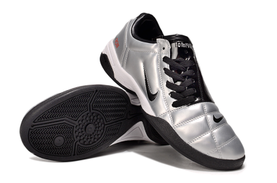 Nike Total 90 III IC Football Shoes - Silver/Black/White
