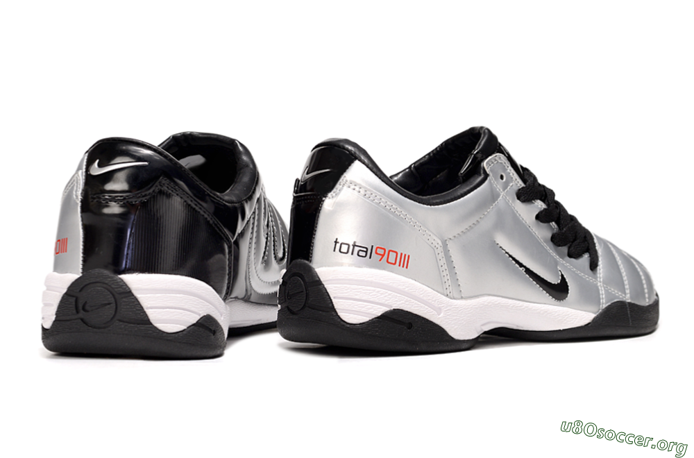 Nike Total 90 III IC Football Shoes - Silver/Black/White 7